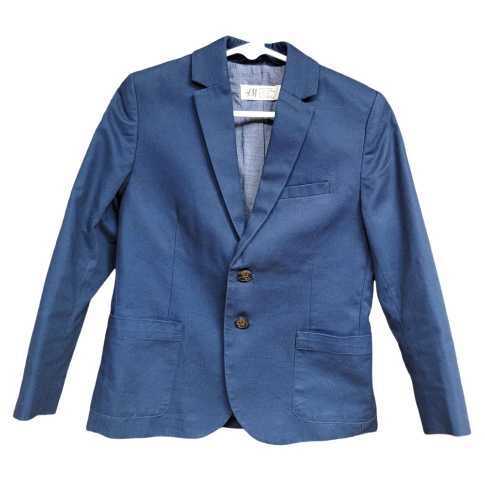 H&M blue boy Blazer size 5-6 years old
